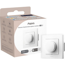Aqara Χωνευτός Διακόπτης Dimmer με Πλαίσιο Universal Περιστροφικός 300W σε Λευκό Χρώμα H2DIM-W