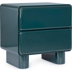 Bizzotto Otilia Κομοδίνο Mdf Πετρόλ 56,5x42,5x56,5