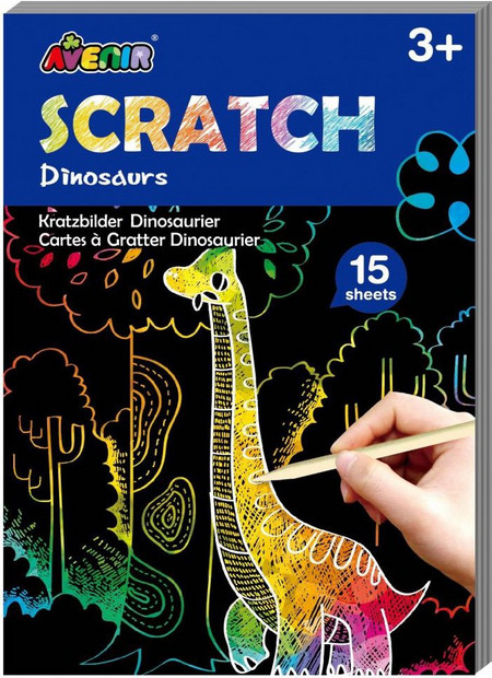 Avenir - Mini Scratch Book, Dinosaurs