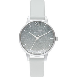 Olivia Burton Wishing Wave Γυναικείο Ρολόι με Ασημί Δερμάτινο Λουράκι OB16US27