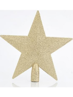 ΚΟΡΥΦΗ ΔΕΝΤΡΟΥ ΑΣΤΕΡΙ ΠΛΑΣΤΙΚΟ, ΧΡΥΣΟ ΜΕ GLITTER, 20,5cm
