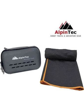 AlpinTec Drysoft Antibacterial - Πετσέτα Microfiber 60x120cm, Χρώμα: Black