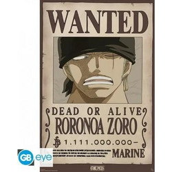 One Piece - Roronoa Zoro Wanted Poster (92x61cm)