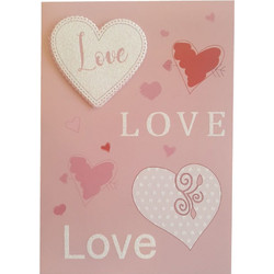 Κάρτα 3D Love Ροζ Βέλη 17x12εκ. H1-21267C