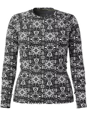 Smartwool Women's Classic Thermal Merino Base Laye Classic Thermal BL Black Deco Floral