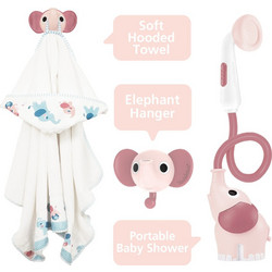 Yookidoo Elephant Baby Shower Bath Set - Pink YKD-40228