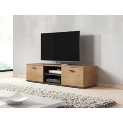 Cama Meble Έπιπλο Τηλεόρασης Lefkas Oak/Black Soho SOHORTV140 LEF