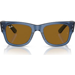 Ray-Ban 0840S 6680/73 Γυναικεία Γυαλιά Ηλίου Τετράγωνα Κοκάλινα Μπλε με Μαύρο Καθρέπτη Φακό
