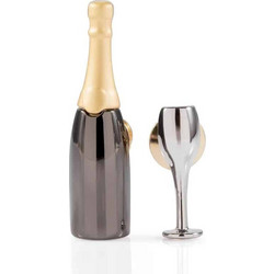METALMORPHOSE MTMP109BX ΚΑΡΦΙΤΣΑ FASHION PIN - SET OF 2 PINS - CHAMPAGNE & GLASS