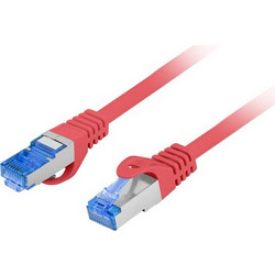 Lanberg S/FTP Cat.6a Καλώδιο Δικτύου Ethernet 0.5m Red