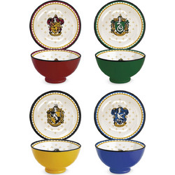 HARRY POTTER - The 4 Houses - Set of 4 Bowls 14oz