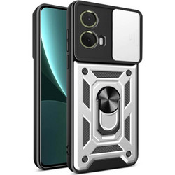 Bodycell Armor Slide Cover Motorola G86 5G Θήκη Silver