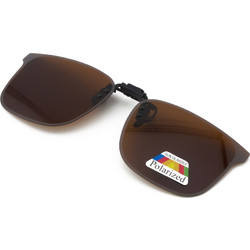 Clip On Flip Up Square Brown