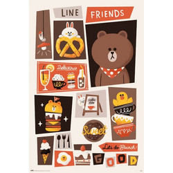Αφίσα 61Χ91,5εκ. LINE FRIENDS Let's Do Brunch