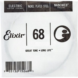Elixir Strings Nanoweb Χορδή Ηλεκτρικής Κιθάρας Nickel Plated Steel 68"