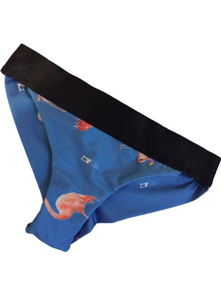 Γυναικείο Μαγιό Chic Mess Flamingo Slip Μπλε
