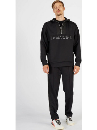 La Martina Ανδρικό Παντελόνι Φόρμας Fleece Μαύρο UMT011-FP546-09999