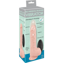 You2Toys Medical Silicone VIbrator Ρεαλιστικός Δονητής για Ζευγάρια με Τηλεχειριστήριο 21cm Flesh