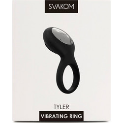 Svakom Tyler Vibrating Ring Ελαστικό Δαχτυλίδι Πέους Σιλικόνης με Δόνηση Μαύρο
