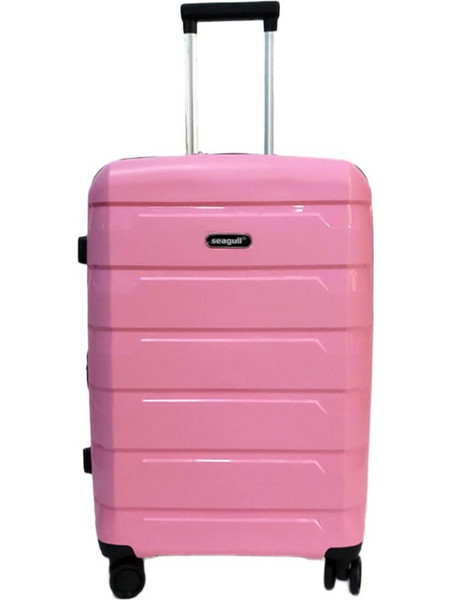 Seagull SG180 Βαλίτσα Μεσαία 65x43x27cm με 4 Ρόδες Ροζ