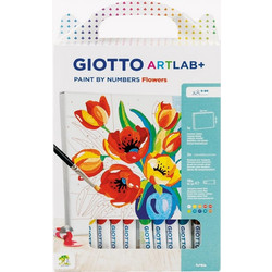 Σετ Δημιουργίας Giotto Art Lab Paint by Numbers Flowers
