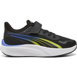 Puma Pounce Lite Παιδικά Sneakers Μαύρα Λευκά Ασημί 311650-11