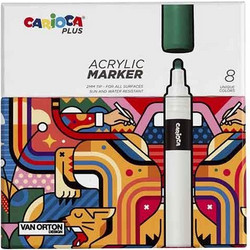 Carioca plus ακρυλικοί μαρκαδόροι 8 χρωμάτων