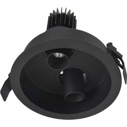DOWNNLIGHT RECESSED SPOT LED 2X9W 3000K BLACK | Zambelis Lights | 1926