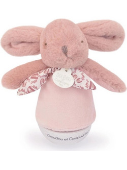 Doudou et compagnie 4194 Doudou Et Compagnie Jolijou Υφασμάτινο μουσικό φωτάκι νυχτός Κουνελάκι Powder Pink