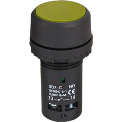 ΜΠΟΥΤΟΝ ΧΩΝΕΥΤΟ Φ22 1NO1NC ΚΙΤΡΙΝΟ MONOBLOCK CA55 XND (ΣΕΤ ΜΕ 10)