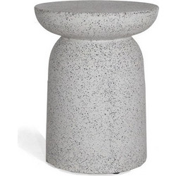 Σκαμπό Rieti Terazzo Grey Black (35x35x45) Soulworks 0800007