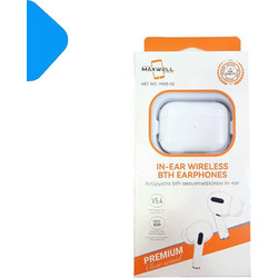 Ασύρματα Ακουστικά In-ear Bluetooth Handsfree με Θήκη Φόρτισης Maxwell MXB-02 Λευκά