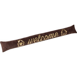 Αεροστόπ Καφέ Welcome Σπίτια Χρυσό Foil 80x11cm