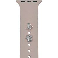 PINS CHARMS FOR SMARTWATCH STRAPS CAT silver