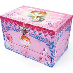 Musical Jewelry Box Esperides' with Ring Holder, Drawer & Wide Mirror Chloe'