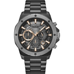 Kenneth Cole Ανδρικό Ρολόι Χρονογράφος με Γκρι Μεταλλικό Μπρασελέ KCWGI0027104
