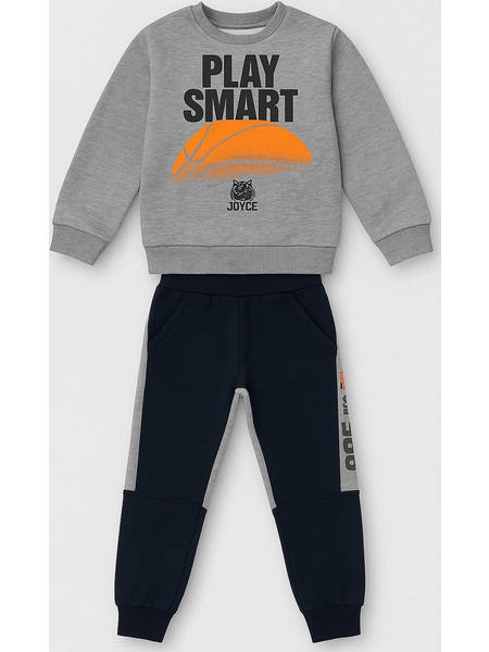 Joyce Παιδικό Σετ Φόρμας Γκρι Navy Μπλε 2264115