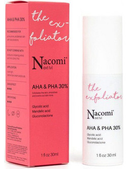 Nacomi Next Level AHA & PHA Acid 30% Αντιγηραντικό Ενυδατικό Serum Προσώπου με AHA 30ml