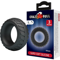 Crazy Bull Dilson Super Soft Silicone Ring D-243835 Ελαστικό Δαχτυλίδι Πέους Σιλικόνης Μαύρο