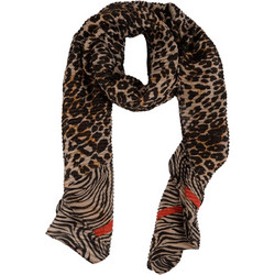 MORGAN Καφέ φουλάρι animal print 251-5Plissa