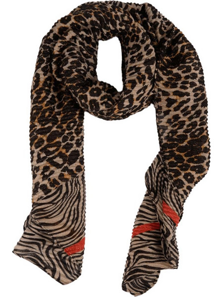 MORGAN Καφέ φουλάρι animal print 251-5Plissa
