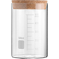 ESTIA ΔΟΧΕΙΟ ΑΠΟΘΗΚΕΥΣΗΣ ΓΥΑΛΙΝΟ 500ml ΜΕ ΚΑΠΑΚΙ ΦΕΛΛΟΥ