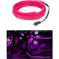 Λωρίδα LED φωτισμού για διακόσμηση αυτοκινήτου 3m 12V 2008682 ροζ