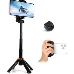 Αναδιπλούμενο Selfie Stick Με Bluetooth Και Περιστροφή 360 JC-25H Μαύρο