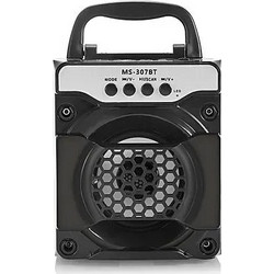 MS-307BT Ηχείο Bluetooth 6W με Ραδιόφωνο Μαύρο