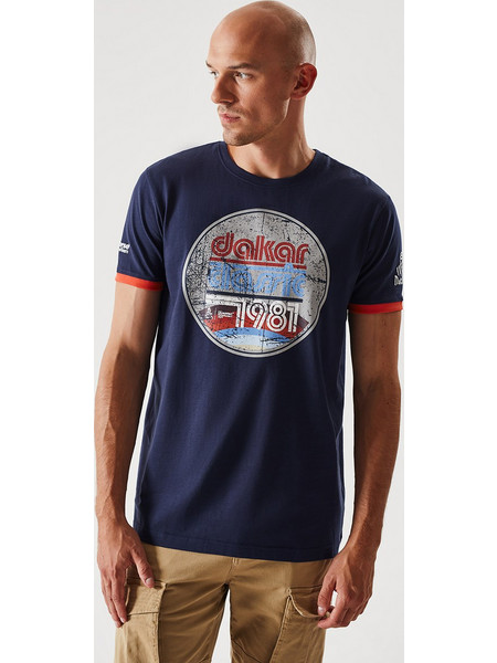 Dakar T-shirt με Τύπωμα DKR CL 0122 - NAVY