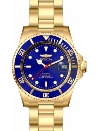 Invicta Pro Diver Ανδρικό Ρολόι Αυτόματο με Χρυσό Μεταλλικό Μπρασελέ 47644