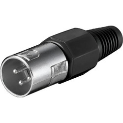 Βύσμα Μικροφώνου XLR 3 Pin Μαύρο Powertech CAB-V034