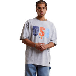T-Shirt Starter USA Oversized ST431-03061 Starter Black Label Heathergrey