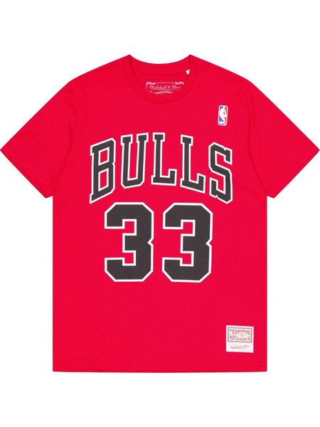MITCHELL & NESS NBA CHICAGO BULLS SCOTTIE PIPPEN TEE RED